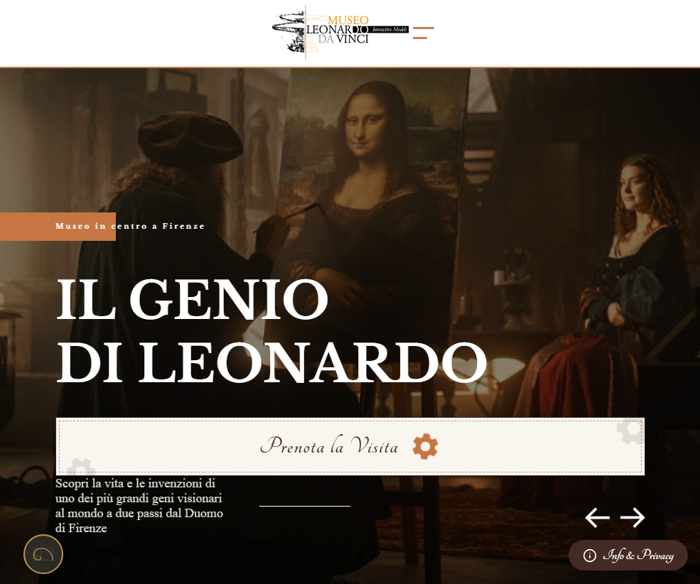 Sito Web Museo Leonardo da Vinci Firenze